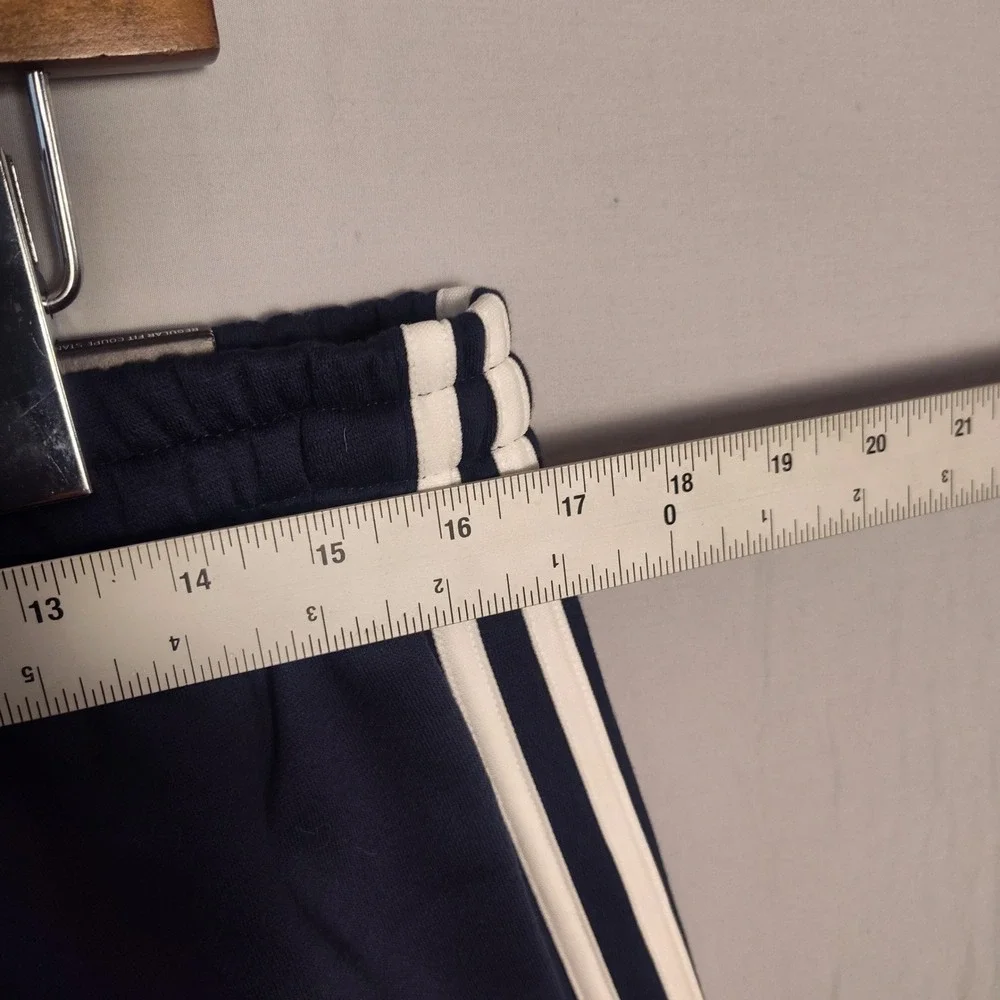 Adidas Mens Navy Blue 3-Stripe Straight Leg Track Pants Large NWT